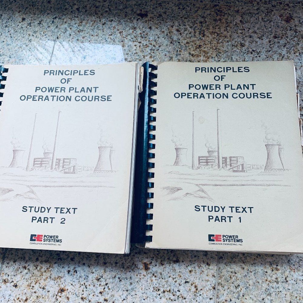 Vintage  POWER PLANT OPERATION COURSE Study Text Part I and II